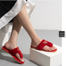 Load image into Gallery viewer, Indoor Flip-Flops Open Toe Thong Slippers for Women 22S08