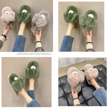 Load image into Gallery viewer, Women Cottom House Slippers Plush Faux Fur Slide Slippers 22S18