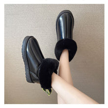 Load image into Gallery viewer, FUR STORY Fashion Pu Leather Keep Warm Thickened Winter Booties For Women 22S28