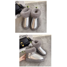 Load image into Gallery viewer, FUR STORY Fashion Pu Leather Keep Warm Thickened Winter Booties For Women 22S28