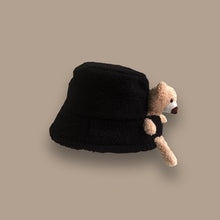 Load image into Gallery viewer, Women&#39;s Fashion plush bear doll Cap Ladies Winter Warm Fisherman Hat 22610