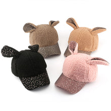 Load image into Gallery viewer, Winter plush  rabbit ears Caps  Warm  Outdoor Activities Hats for Women  22612