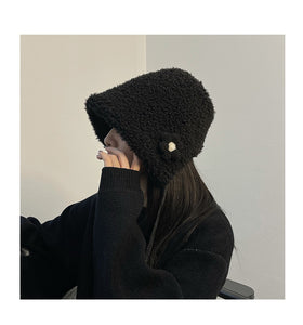 Winter Warm Women's Bucket Hat Ear Protection Thickened Warm Hat 22621