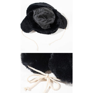 Women's Warm Plush Bucket Hat Basin Hat Ear Protection Winter Hat 22622