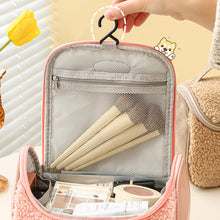 Load image into Gallery viewer, Large capacity  skin care cosmetic storage bag lamb wool cosmetic bag 22406