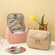 Load image into Gallery viewer, Large capacity  skin care cosmetic storage bag lamb wool cosmetic bag 22406