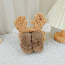 Load image into Gallery viewer, Winter Earmuffs for women Plush Earmuffs  Christmas Cute Antlers Foldable 22844