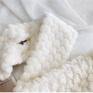 Soft Faux Fur Solid Color Fur Scarf Warm Imitation Rabbit Fur Collar for Women 22504