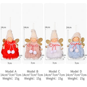 Christmas Tree Plush Ornaments Hanging Mini Angel Doll Decoration Party Gifts 22B60