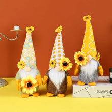 Load image into Gallery viewer, Gnome Spring Sunflower Gnome Handmade Easter Ornament 22B66