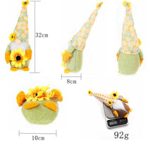 Load image into Gallery viewer, Gnome Spring Sunflower Gnome Handmade Easter Ornament 22B66