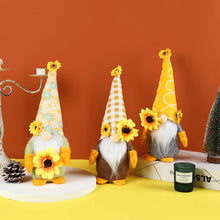 Load image into Gallery viewer, Gnome Spring Sunflower Gnome Handmade Easter Ornament 22B66