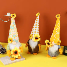 Load image into Gallery viewer, Gnome Spring Sunflower Gnome Handmade Easter Ornament 22B66