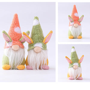 Easter Bunny Gnome Elf Plush Rabbit Figurine Handicraft Spring Home Decoration Ornaments 22B68