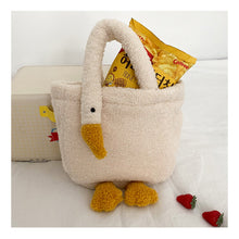 Load image into Gallery viewer, Women Cute Goose Plush Bag Funny Novelty Goose Tote Handbag Shoulder 22410