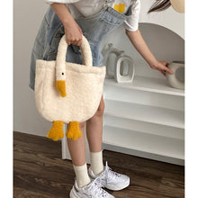 Load image into Gallery viewer, Women Cute Goose Plush Bag Funny Novelty Goose Tote Handbag Shoulder 22410