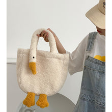 Load image into Gallery viewer, Women Cute Goose Plush Bag Funny Novelty Goose Tote Handbag Shoulder 22410