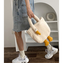 Load image into Gallery viewer, Women Cute Goose Plush Bag Funny Novelty Goose Tote Handbag Shoulder 22410