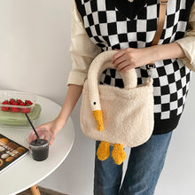 Load image into Gallery viewer, Women Cute Goose Plush Bag Funny Novelty Goose Tote Handbag Shoulder 22410