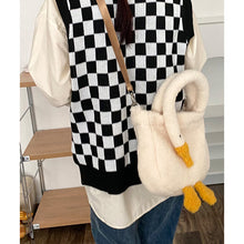 Load image into Gallery viewer, Women Cute Goose Plush Bag Funny Novelty Goose Tote Handbag Shoulder 22410