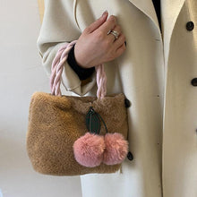 Load image into Gallery viewer, Plush Underarm Bag Ladies Fluffy Shoulder Bag Fluffy Tote Bag 22415