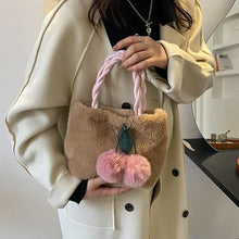 Load image into Gallery viewer, Plush Underarm Bag Ladies Fluffy Shoulder Bag Fluffy Tote Bag 22415