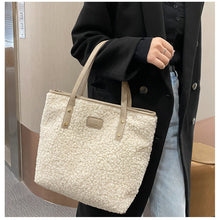 Load image into Gallery viewer, Shoulder Bag Large Capacity Lamb Wool Handbag Tote Portable Daily Bag 22418