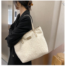 Load image into Gallery viewer, Shoulder Bag Large Capacity Lamb Wool Handbag Tote Portable Daily Bag 22418