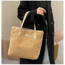 Load image into Gallery viewer, Shoulder Bag Large Capacity Lamb Wool Handbag Tote Portable Daily Bag 22418