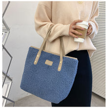 Load image into Gallery viewer, Shoulder Bag Large Capacity Lamb Wool Handbag Tote Portable Daily Bag 22418