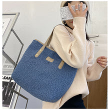 Load image into Gallery viewer, Shoulder Bag Large Capacity Lamb Wool Handbag Tote Portable Daily Bag 22418