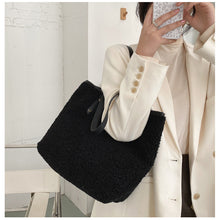 Load image into Gallery viewer, Shoulder Bag Large Capacity Lamb Wool Handbag Tote Portable Daily Bag 22418