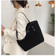 Load image into Gallery viewer, Shoulder Bag Large Capacity Lamb Wool Handbag Tote Portable Daily Bag 22418