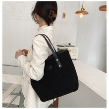 Load image into Gallery viewer, Shoulder Bag Large Capacity Lamb Wool Handbag Tote Portable Daily Bag 22418