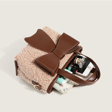 Load image into Gallery viewer, Winter Plush Fashion Bow Handbag Faux Fur Crossbody Bags 22422