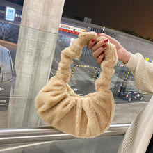 Load image into Gallery viewer, Women Plush Underarm Bag Fluffy Shoulder Bag  Furry Tote Bag 22427