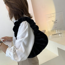 Load image into Gallery viewer, Women Plush Underarm Bag Fluffy Shoulder Bag  Furry Tote Bag 22427