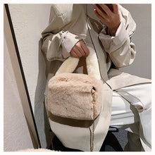 Load image into Gallery viewer, Women Plush Chain Crossbody Shopper Bag Ladies Tote Shoulder Bag 22428