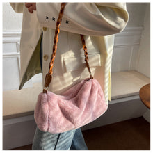 Load image into Gallery viewer, Faux Fur Shoulder Bag Fuzzy Tote Bag Furry Handbag for Women 22429