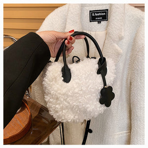 Fluffy Shoulder Bag Plush Handbag Tote Bag Ladies Messenger Bags 22430