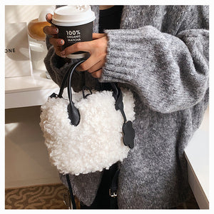 Fluffy Shoulder Bag Plush Handbag Tote Bag Ladies Messenger Bags 22430