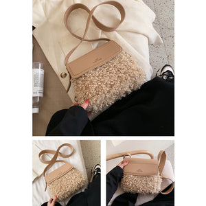 Shoulder Bags Ladies Small Plush Crossbody Bag Winter 22432