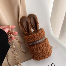 Load image into Gallery viewer, Shoulder Bags Ladies Small Plush Crossbody Bucket Bag Winter 22433