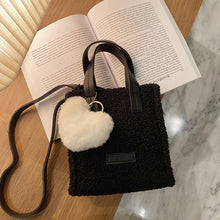 Load image into Gallery viewer, Women wool lamb leather shoulder strap Crossbody bag Tote bag 22434