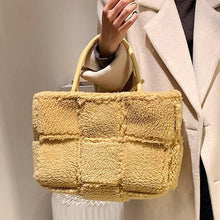 Load image into Gallery viewer, Women Woven Satchels Plush Totes Large Capacity Top-Handle Bags 22435