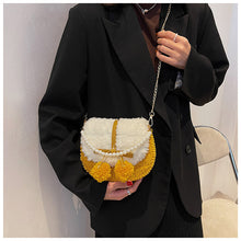 Load image into Gallery viewer, Women Fluffy Crossbody Bag Woven Fuzzy Bags Plush Shoulder Bag 22440