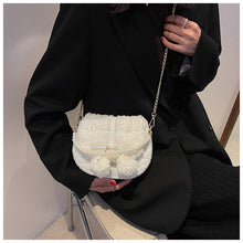 Load image into Gallery viewer, Women Fluffy Crossbody Bag Woven Fuzzy Bags Plush Shoulder Bag 22440