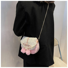 Load image into Gallery viewer, Women Fluffy Crossbody Bag Woven Fuzzy Bags Plush Shoulder Bag 22440