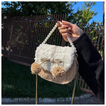 Load image into Gallery viewer, Women Fluffy Crossbody Bag Woven Fuzzy Bags Plush Shoulder Bag 22440