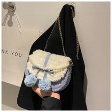 Load image into Gallery viewer, Women Fluffy Crossbody Bag Woven Fuzzy Bags Plush Shoulder Bag 22440